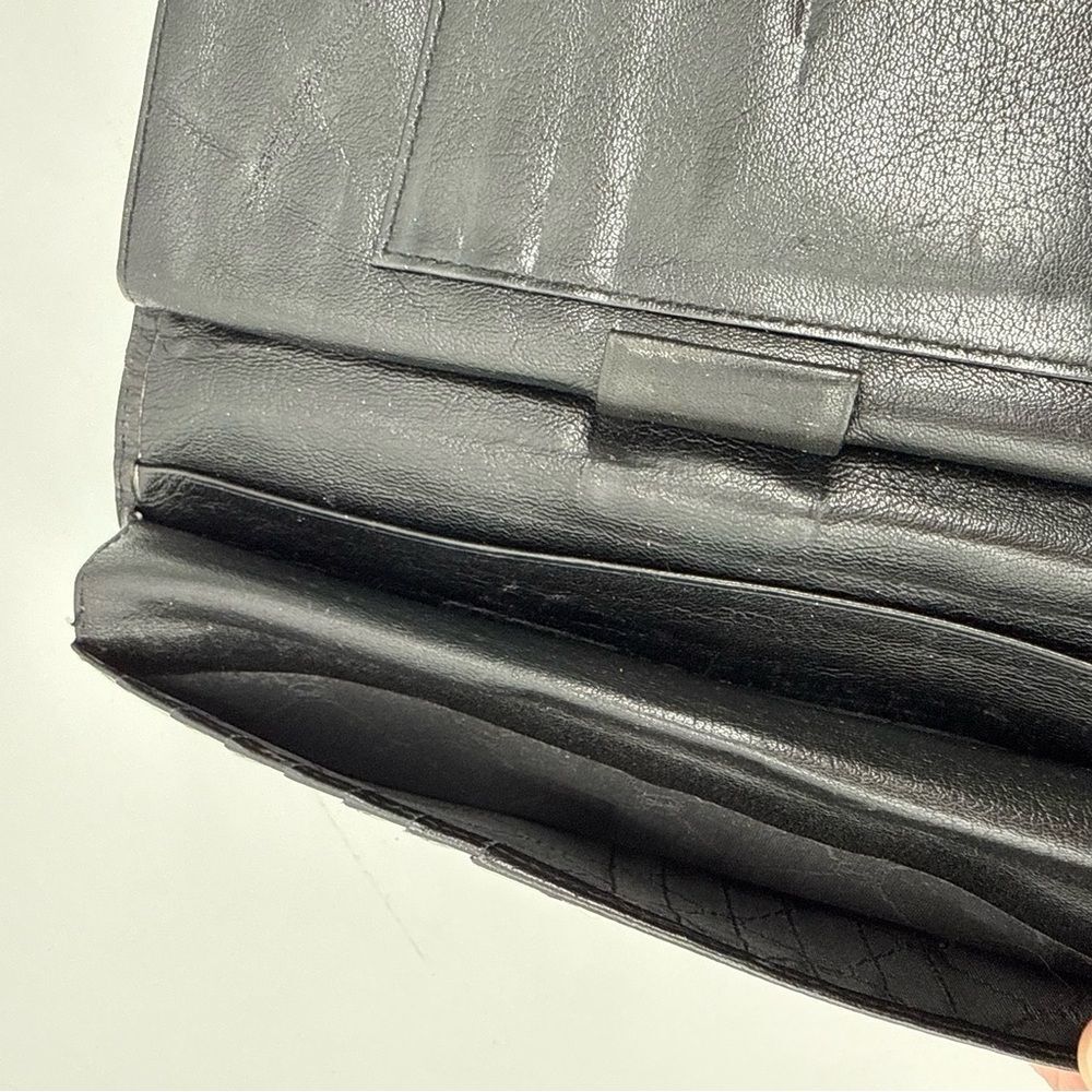 Gold Pfeil Sport Genuine Leather Wallet Black Made in Germany Vintage - Picture 8 of 14